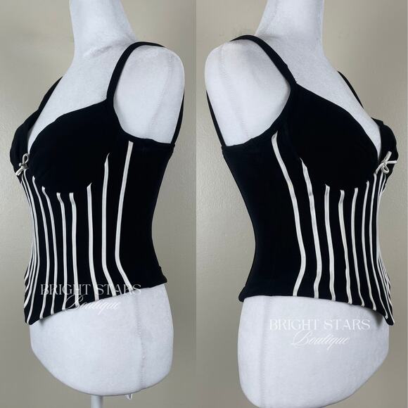 Extremely Rare Bustier ASO Phoebe Halliwell Charmed ALT Black White Corset - Picture 7 of 9